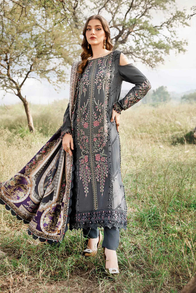 3PCS Maria B Lawn-Embroidered with Digital Printed Dupatta Lawn Collection ULM-1075