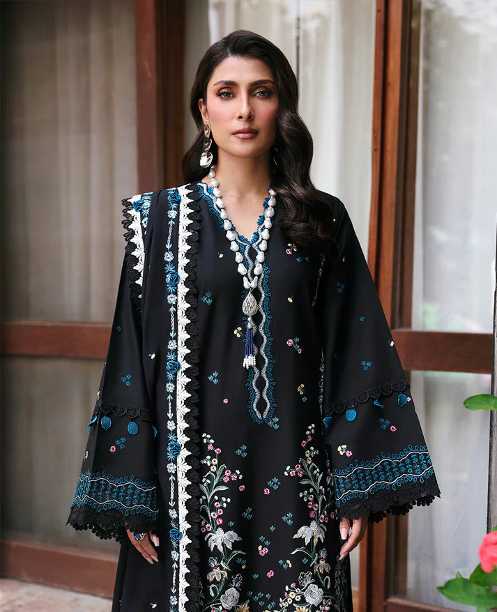 A+ 3PCS Dhanak-Embroidered Shirt with Dhanak Embroidered Dupatta Winter Collection ULM-3345