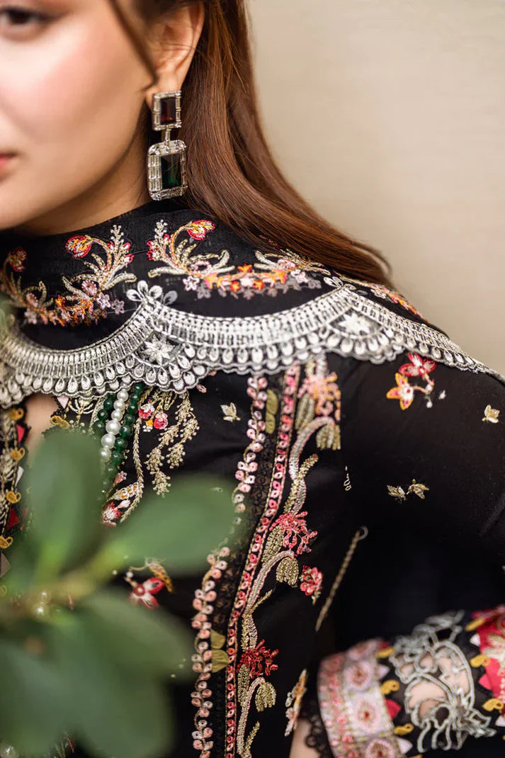 A+ 3PCS Dhanak- Embroidered Shirt with Organza Embroidered Dupatta Winter Collection ULM-3262