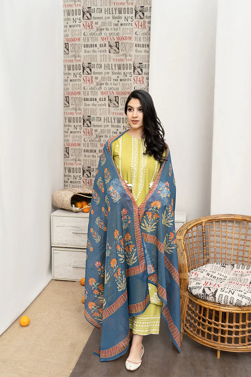 3PCS Urge Embroidered Lawn Collection BULM-UR-720