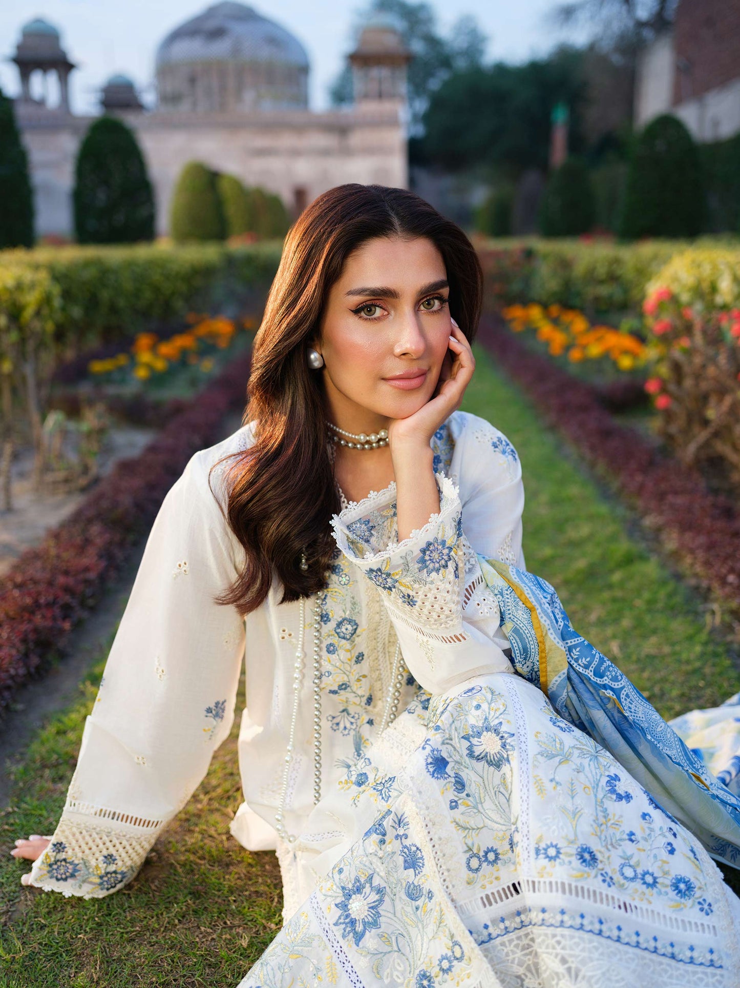 3PCS Dhanak- Embroidered Shirt with Digital Printed Wool Shawl Winter Collection ULM -3347