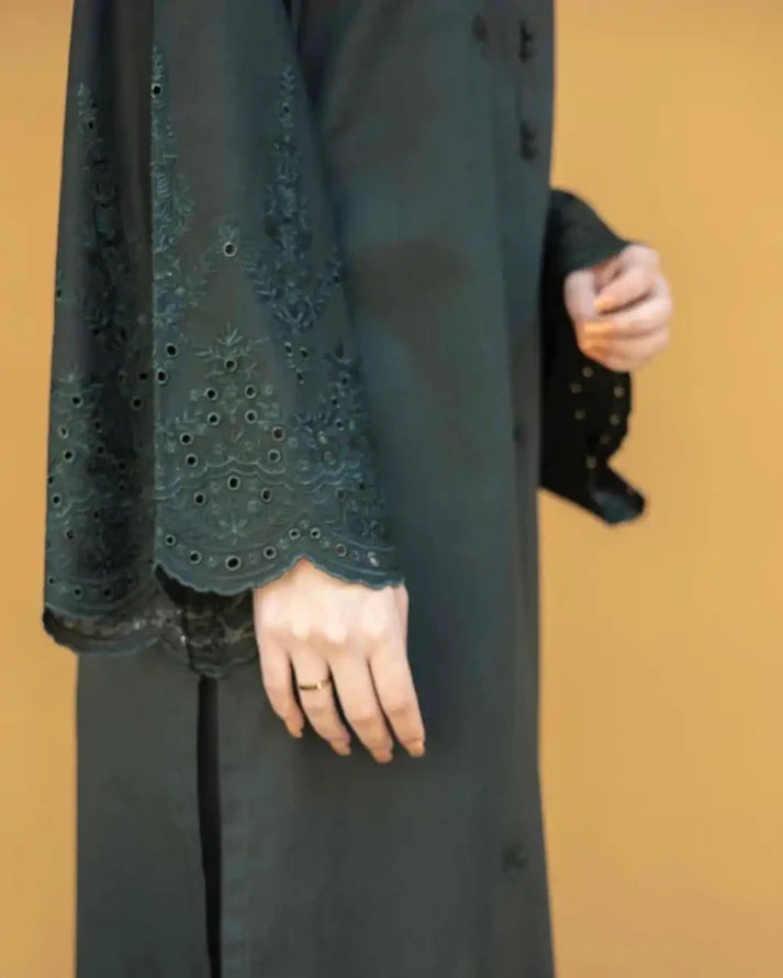 3PCS Dhanak Embroidered Shirt with Chiffon Plain Dyed Dupatta Winter Collection ULM-361