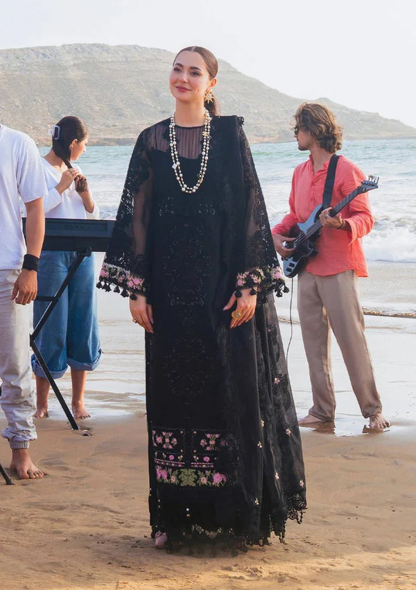 A+ 3PCS Elaf Dhanak Embroidered With Organza Embroidered Dupatta Winter Collection ULM-163
