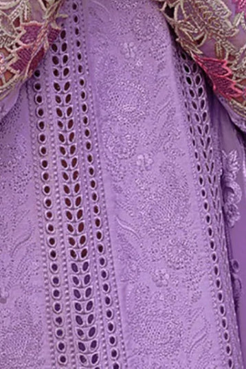 3PCS Dhanak Embroidered Shirt With Organza Embroidered Dupatta Winter Collection ULM-3341