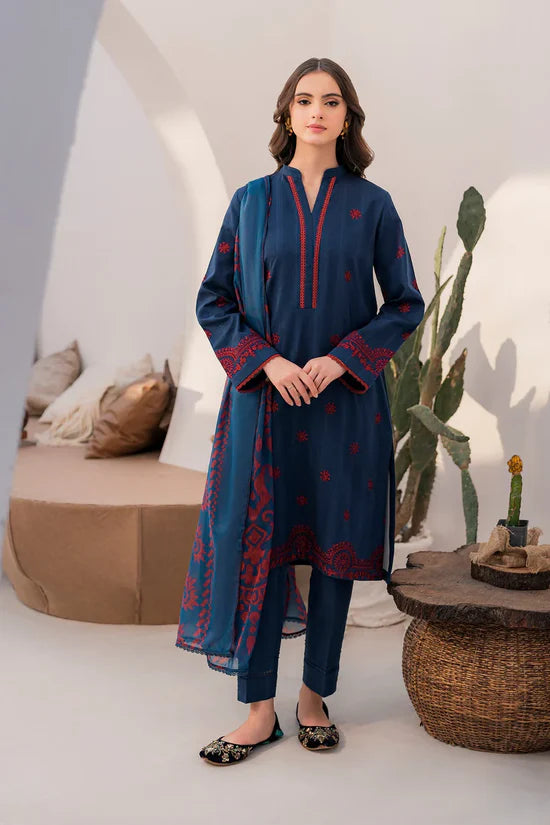 3PCS Jazmin Embroidered Lawn Collection JZ-44