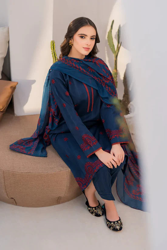 3PCS Jazmin Embroidered Lawn Collection JZ-44