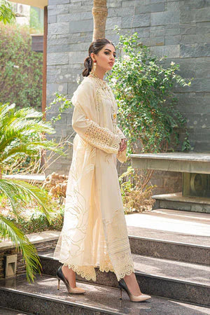 3PCS Dhanak-Embroidered Shirt with Organza Embroidered Dupatta Winter Collection ULM- 3170