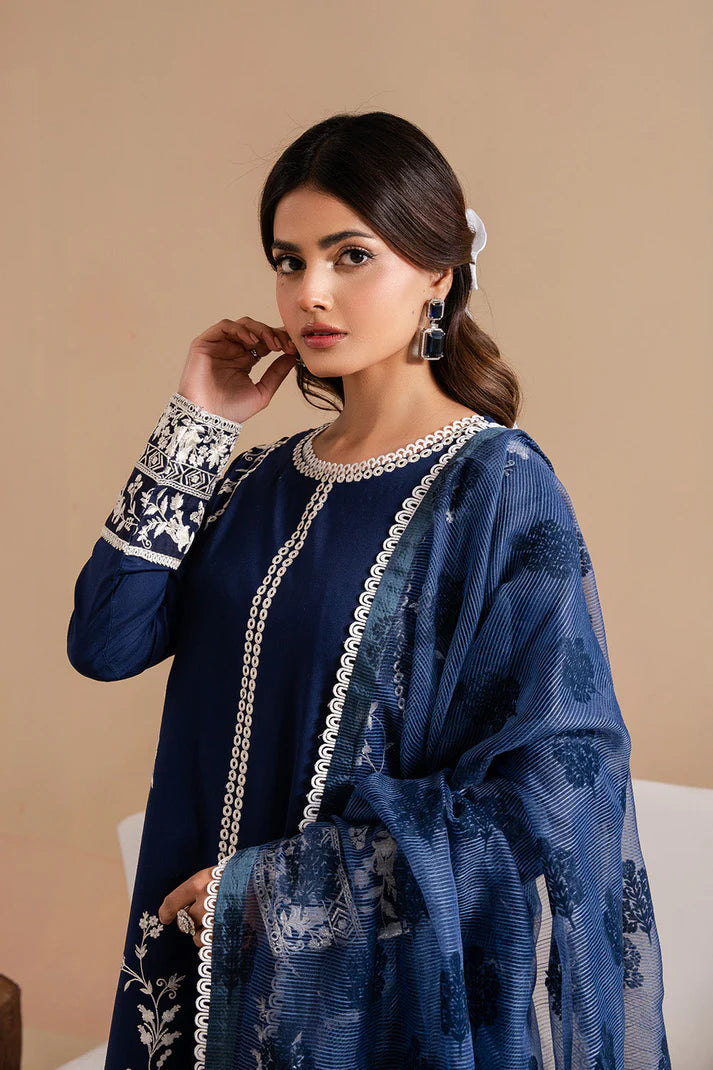 3PCS Dhanak Embroidered Shirt with Digital Printed Wool Shawl Winter Collection ULM-3367
