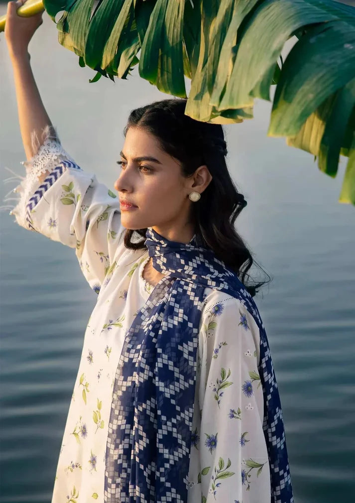 MARIA B 3PC KARANDI PRINTED SHIRT WITH KARANDI PRINTED DUAPTTA AND TROUSER Winter Colection Volume 3 LM-814