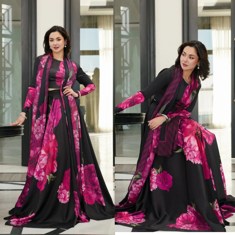 3PCS LULUSAR Silk 3PC Digital Printed Winter Collection ULM-871