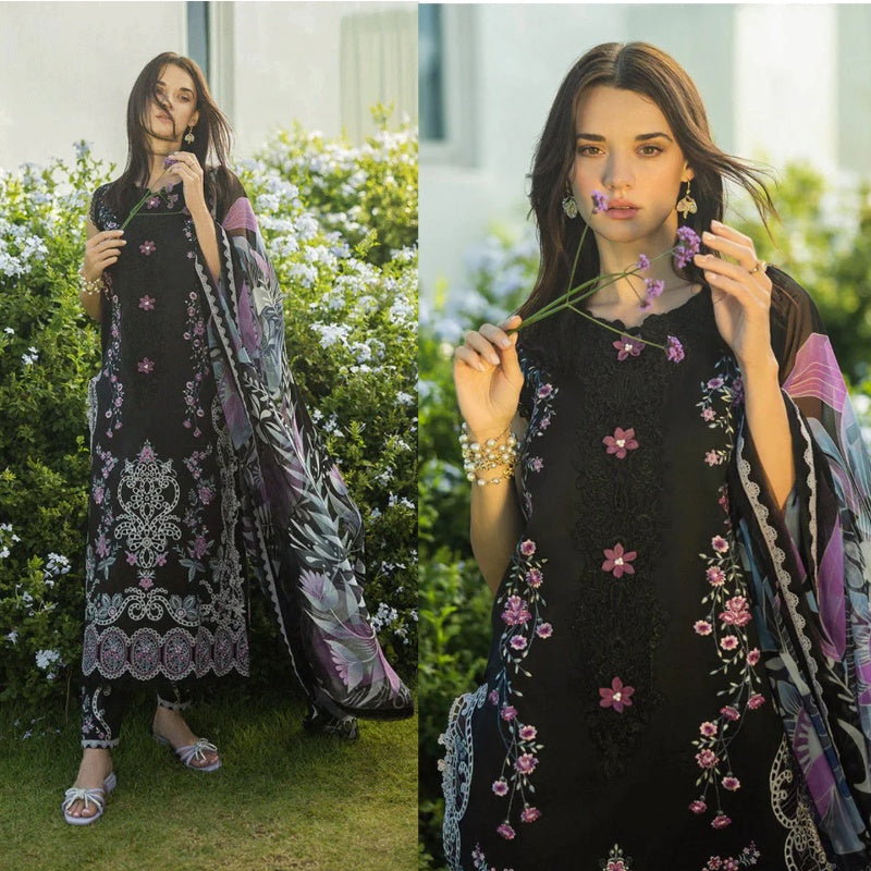 3PCS Dhanak Embroidered Shirt with Digital Printed Wool Shawl Winter Collection BULM-3355