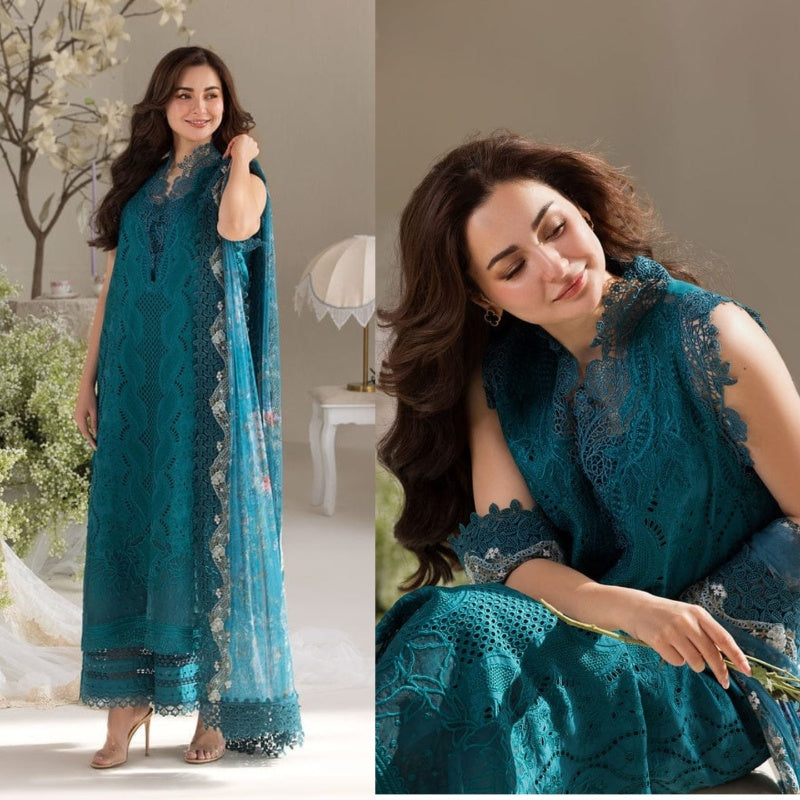 A+ 3PCS Dhanak Embroidered Shirt with Digital Printed Embroidered Dupatta Winter Collection ULM-3359