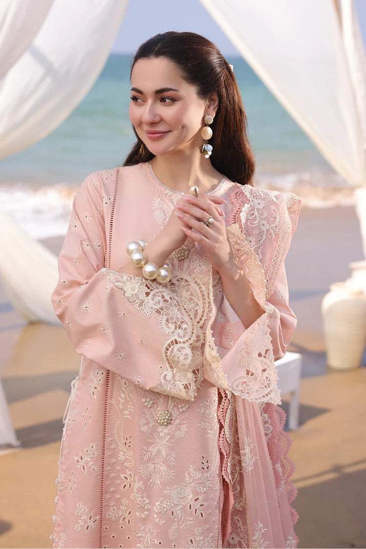 A+ 3PCS Dhanak-Embroidered Shirt with Organza Embroidered Dupatta Winter Collection ULM- 3334