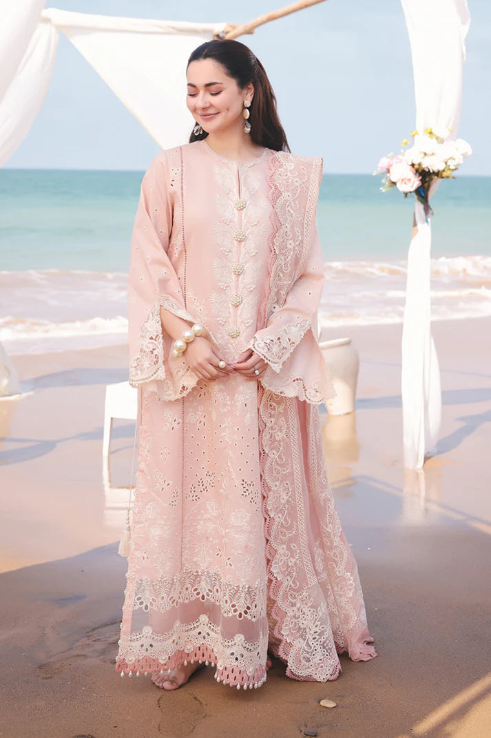 A+ 3PCS Dhanak-Embroidered Shirt with Organza Embroidered Dupatta Winter Collection ULM- 3334