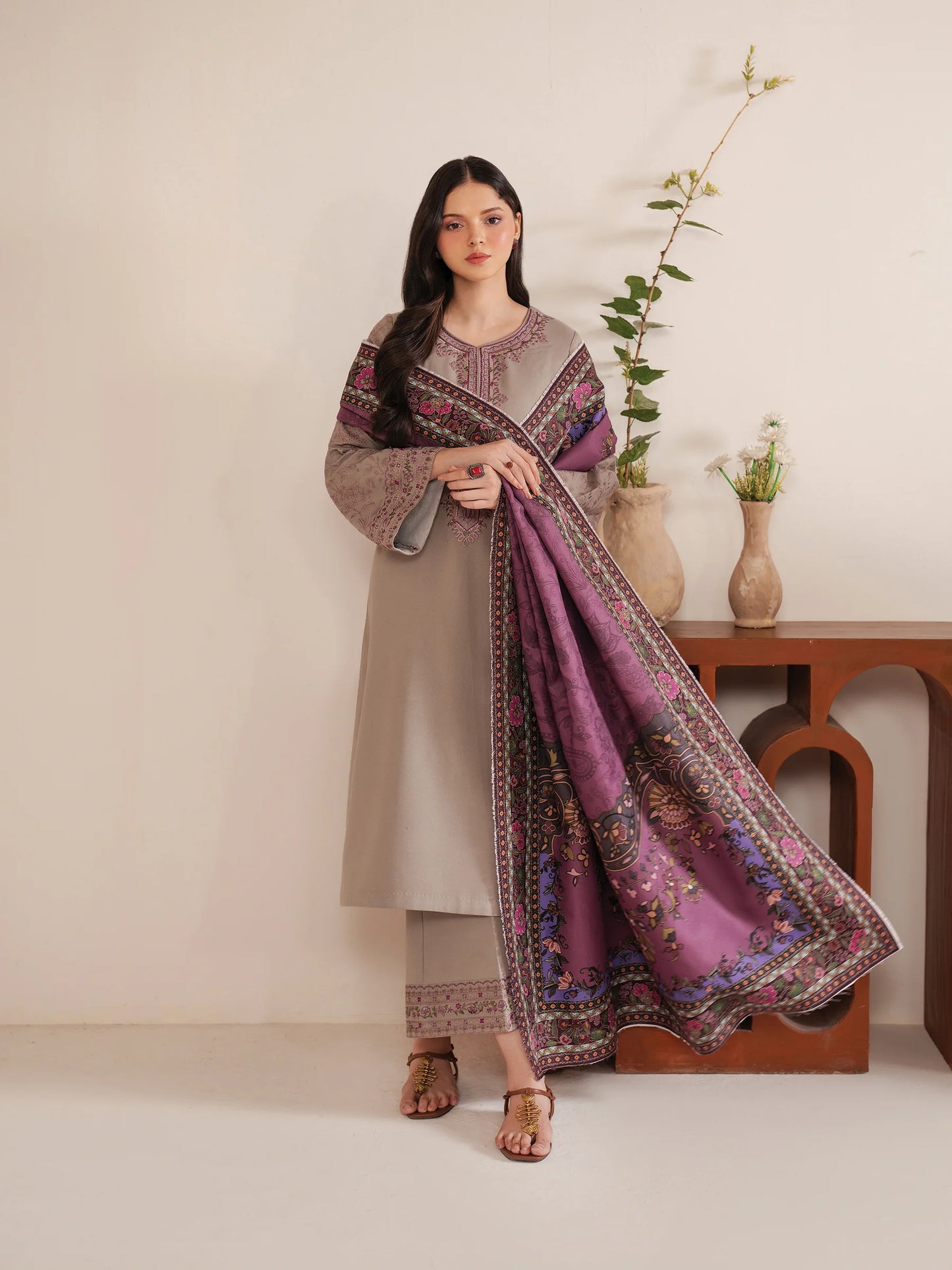 3PCS Sapphire Embroidered Lawn Collection SP-34