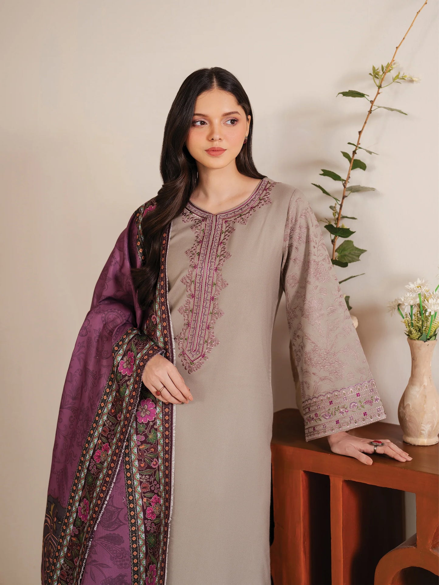 3PCS Sapphire Embroidered Lawn Collection SP-34