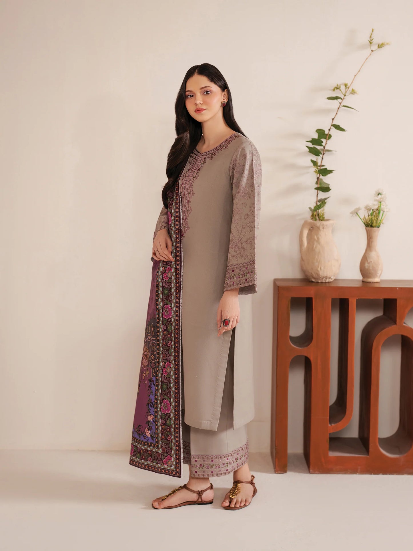 3PCS Sapphire Embroidered Lawn Collection SP-34