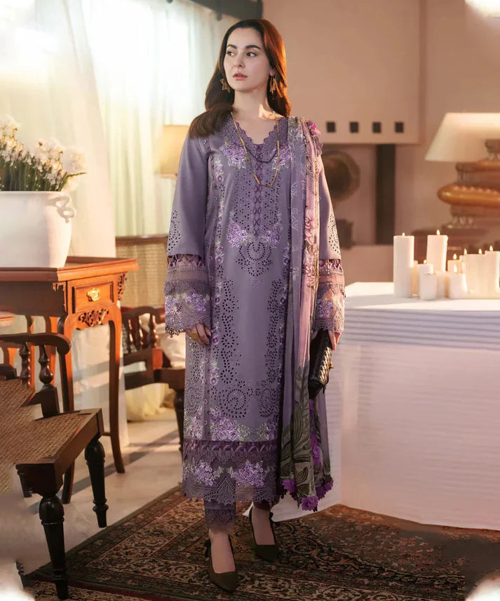 3PCS Dhanak-Embroidered Shirt with Digital Printed Wool Shawl Winter Collection ULM-3306
