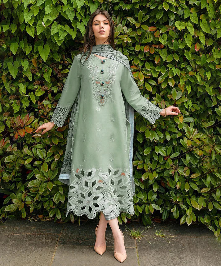 3PCS Dhanak Embroidered Shirt with Digital Printed Wool Shawl Winter Collection ULM- 323