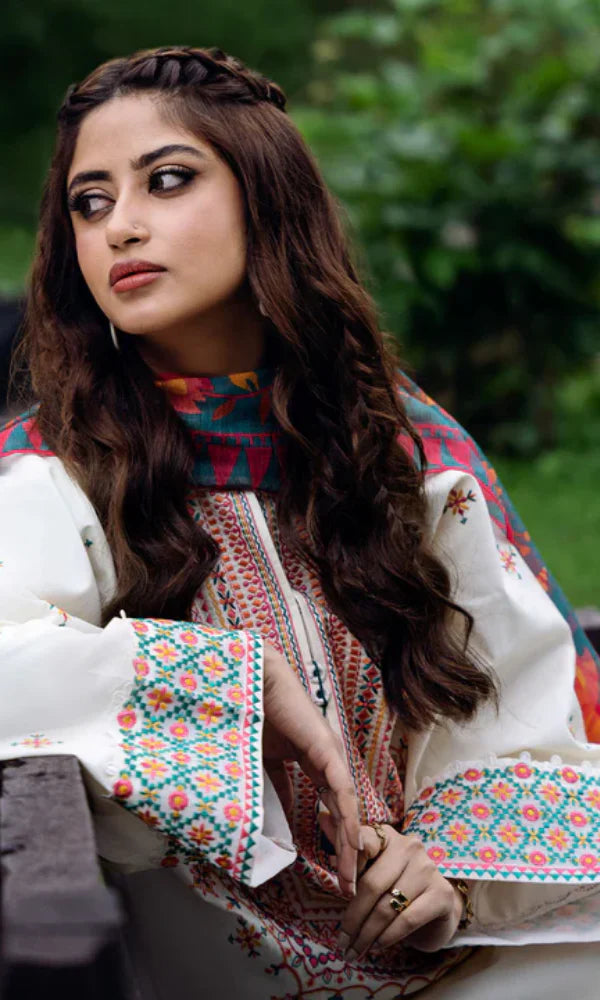 3PCS Sapphire Embroidered Lawn Collection BULM- SP-13