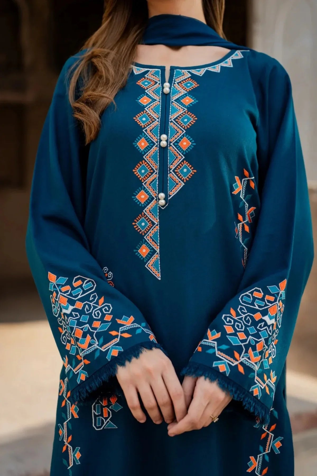 3pc Embroidered lawn sapphire SP-307 Zinc