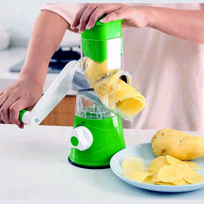 Manual Vegetable Cutter Slicer 3 in1 Slicer ,Kadokash, Grater, Multifunctional Kitchen Gadgets Cutting Machine