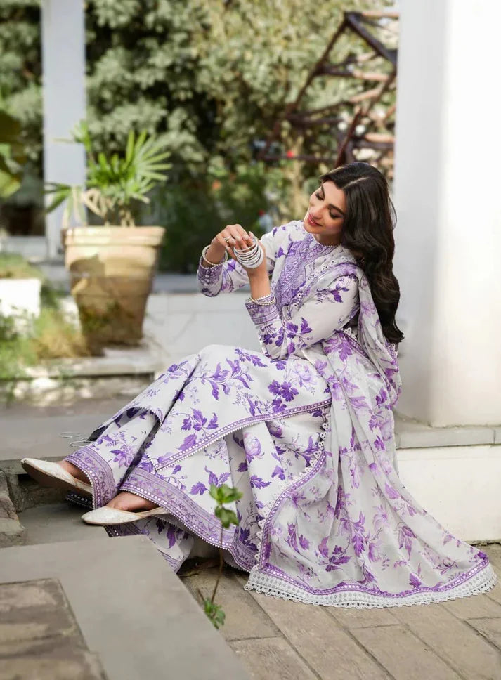 A+ 3PCS Karandi- Embroidered Shirt with Karandi Printed Dupatta Winter Collection ULM -1712