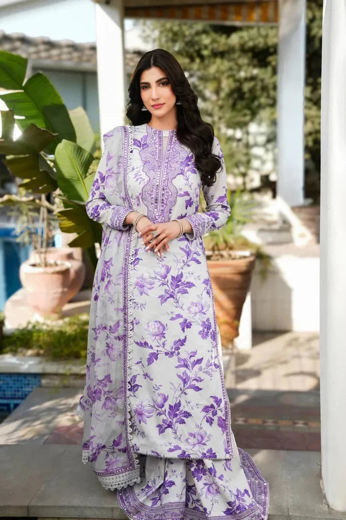 A+ 3PCS Karandi- Embroidered Shirt with Karandi Printed Dupatta Winter Collection ULM -1712