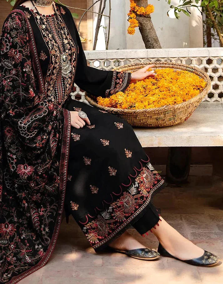 3PCS Bareeze Dhanak With Full Embroidered Shawl Winter Collection ULM-1296