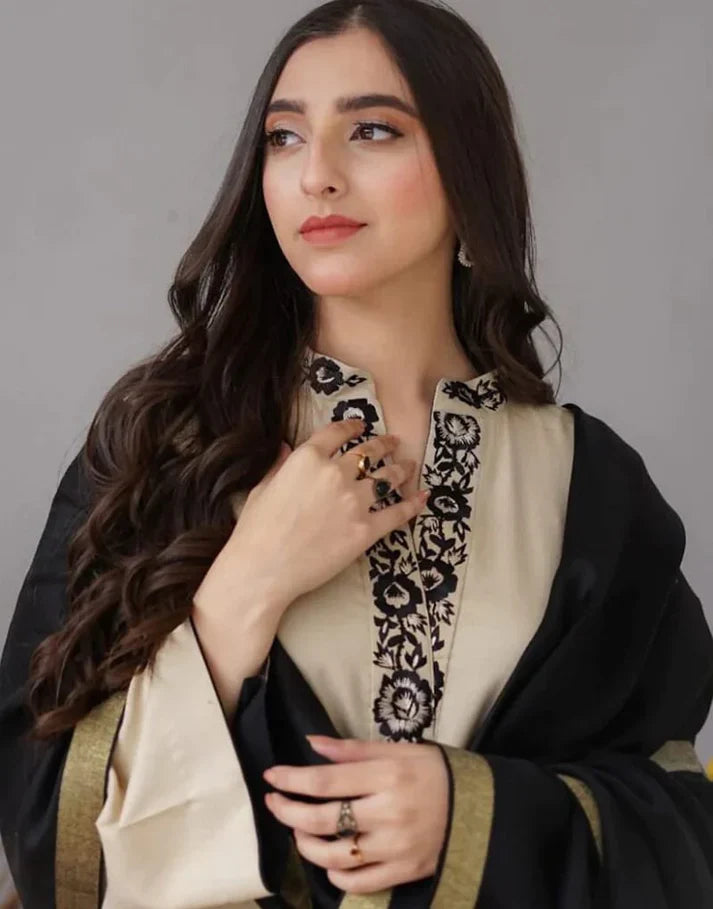 A+ 3PCS Dhanak Embroidered Winter Collection ULM-612