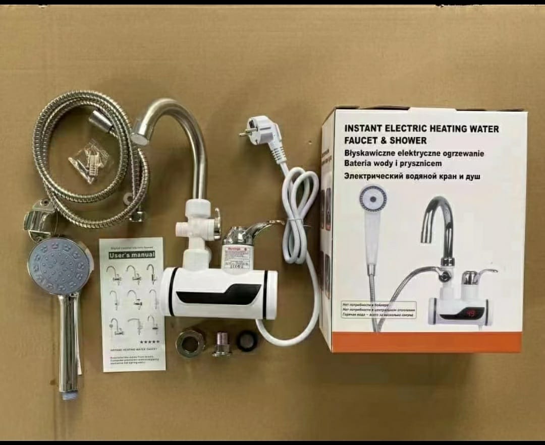 Electric Hot Water Heater Tap, Instant water Heating Tap with hand shower