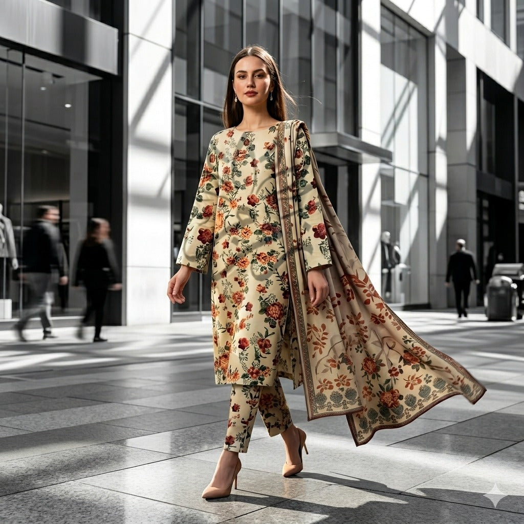 3PC Digital Printed Lawn Collection SC-1038