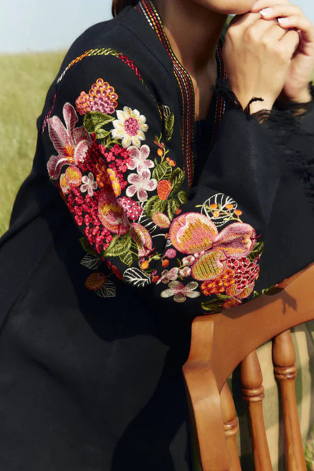 A+ 3PCS ZARA SHAHJAHAN Dhanak Embroidered Shirt With Digital Printed Shawl Winter Collection ULM-294