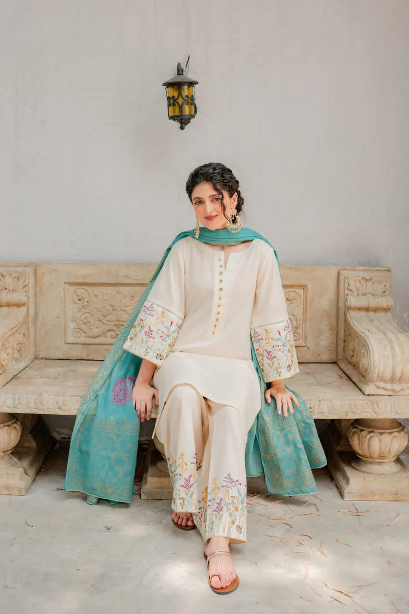 3PCS Embroidered Lawn Collection BULM-1029