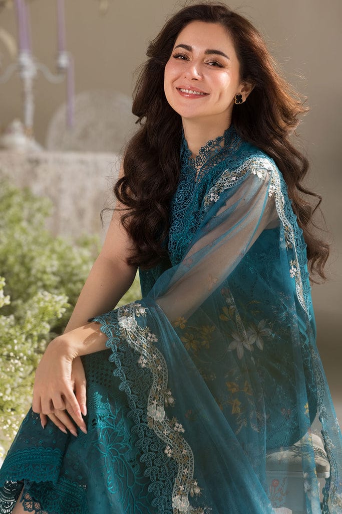 A+ 3PCS Dhanak Embroidered Shirt with Digital Printed Embroidered Dupatta Winter Collection ULM-3359