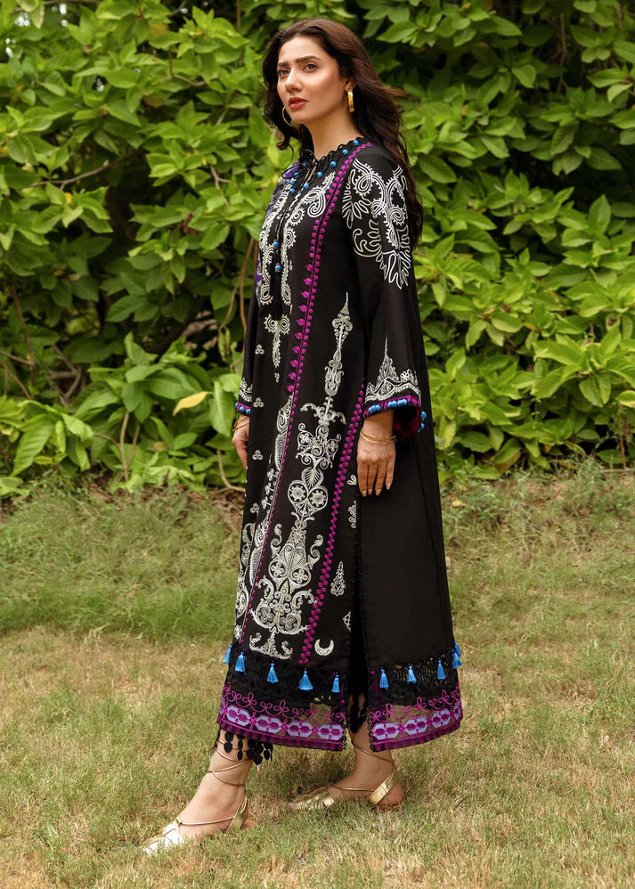 3PCS Dhanak Embroidered Shirt with Digital Printed Wool Shawl Winter Collection ULM-3253
