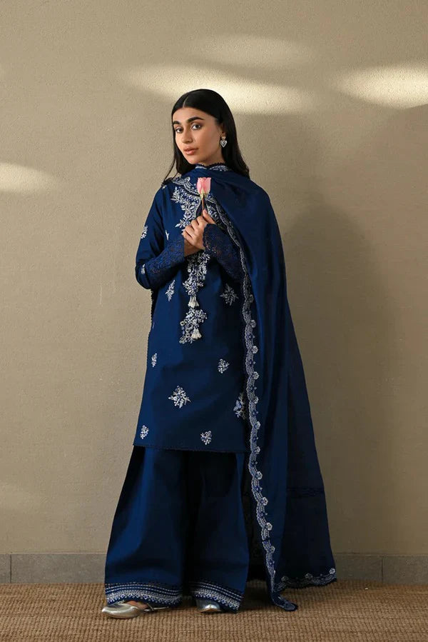 3PCS ZAIB Embroidered dhanak Winter Collection ZAIB-20