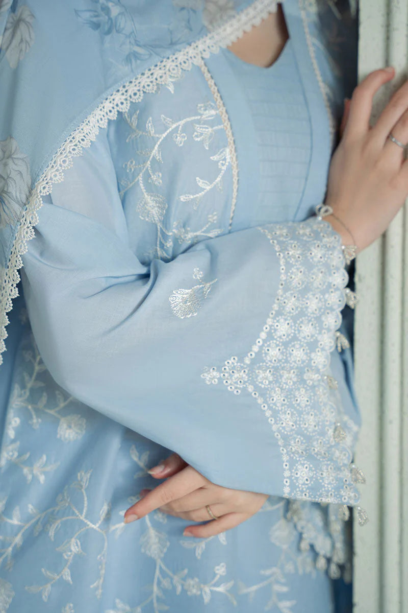 3PCS Dhanak-Embroidered Shirt with Digital Printed Wool Shawl Winter Collection ULM-3301
