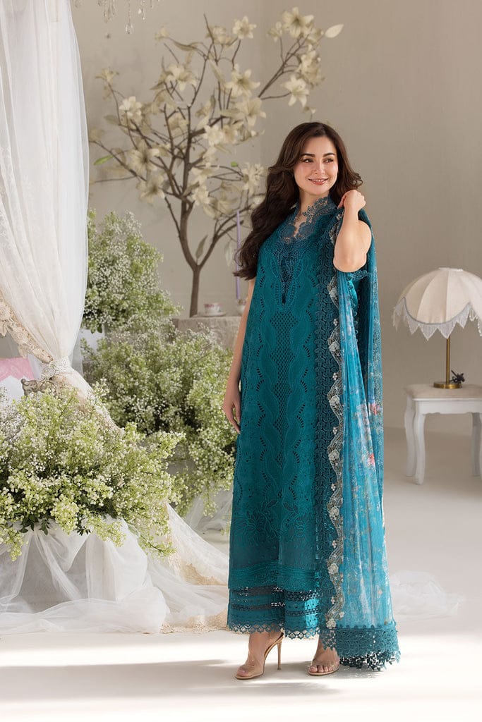 A+ 3PCS Dhanak Embroidered Shirt with Digital Printed Embroidered Dupatta Winter Collection ULM-3359