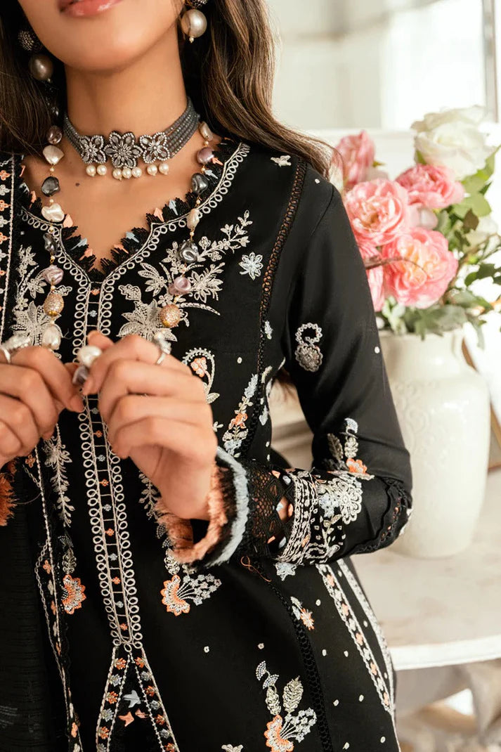 3PCS Dhanak- Embroidered Shirt with Dhanak Embroidered Dupatta Winter Collection ULM-3395