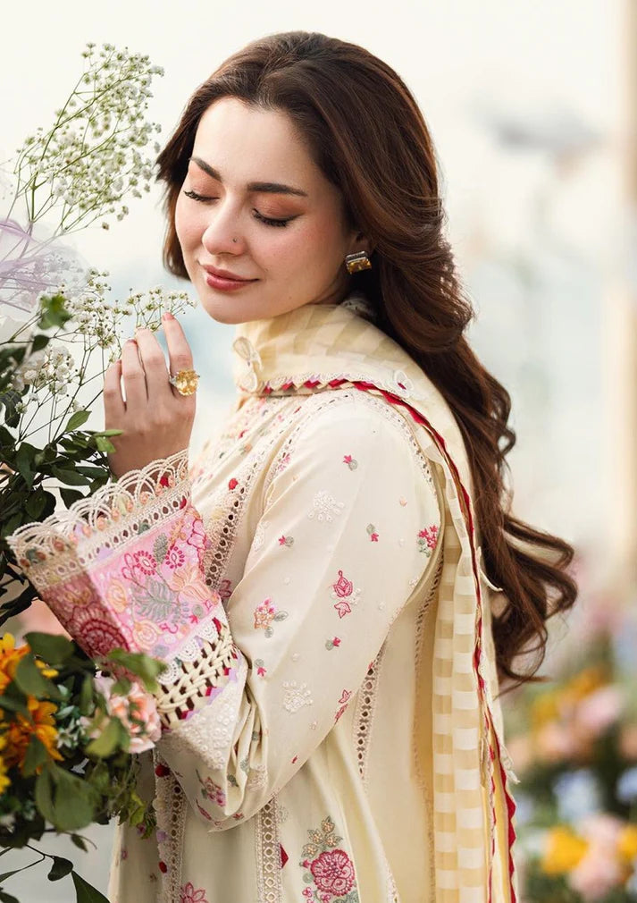 3PCS Embroidered Shirt with Organza Embroidered Dupatta Lawn Collection ULM-1273