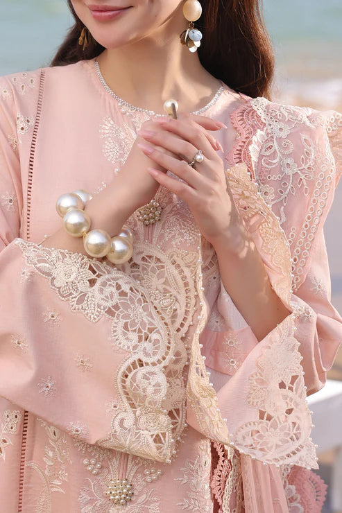 A+ 3PCS Dhanak-Embroidered Shirt with Organza Embroidered Dupatta Winter Collection ULM- 3334