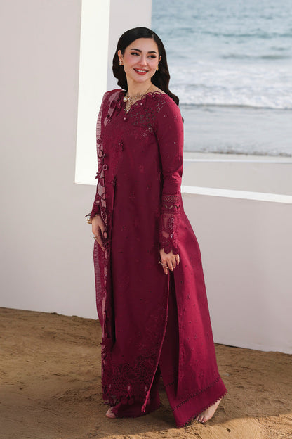 Lawn-3PC Chikankari Embroidered With Organza Embroidered Dupatta-5219