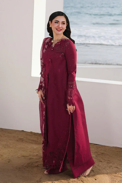 3pc Embroidered lawn Qalamkar QL-308