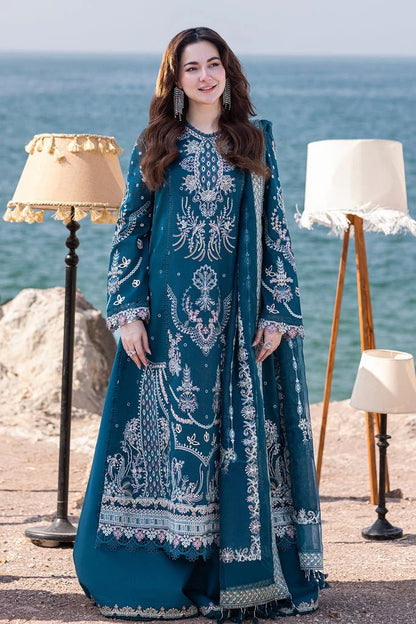 3PCS Embroidered Shirt with Organza Embroidered Dupatta Lawn Collection ULM-1413