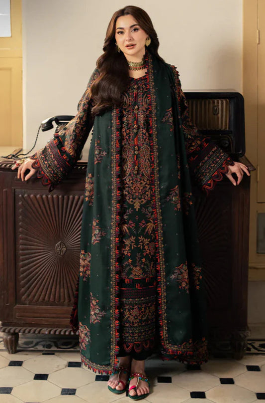 Dhanak-3PC Embroidered Shirt with Chiffon Embroidered Dupatta - 6084