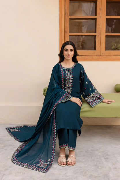 3PCS Sapphire Embroidered Lawn Collection BULM- SP-29
