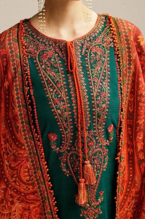 3PCS Hussain Rehar Embroidered Lawn Collection BU -SP-01