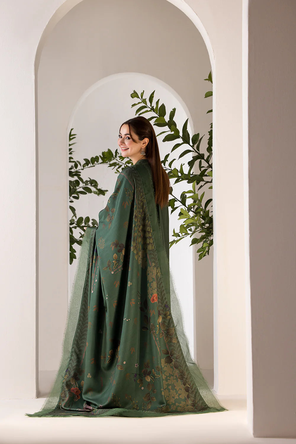 3PCS Embroidered Shirt with Digital Printed Jacquard Dupatta Lawn Collection ULM-1113