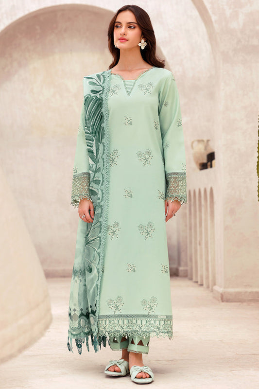 Dhanak-3PC Embroidered Shirt with Digital Printed Shawl - 3279